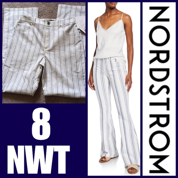 ‼️FINAL DROP‼️ NWT Sz 8 Womyn 5 pocket stripes jeans - Picture 1 of 12